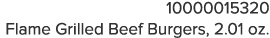 10000015320 Flame Grilled Beef Burgers, 2 01 oz 