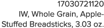 17030721120 IW, Whole Grain, Apple-Stuffed Breadsticks, 3 03 oz 