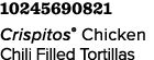 10245690821 Crispitos® Chicken Chili Filled Tortillas